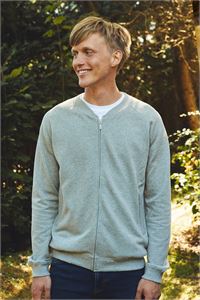 FELPA BOMBER IN COTONE BIOLOGICO CON ZIP
